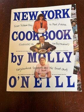 New York Cookbook by Molly O'Neill - White & Blue Cover